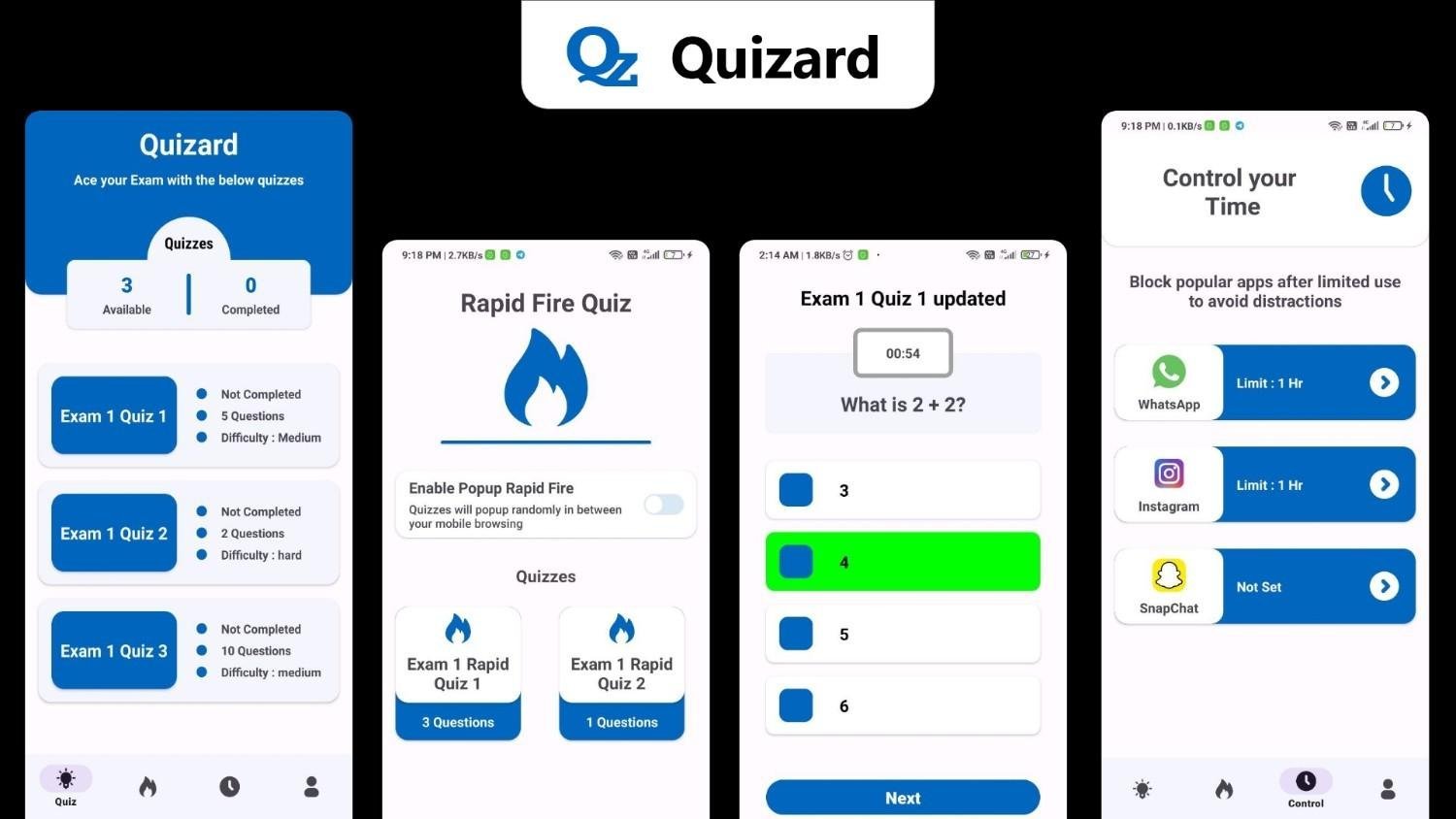 Quizard project poster