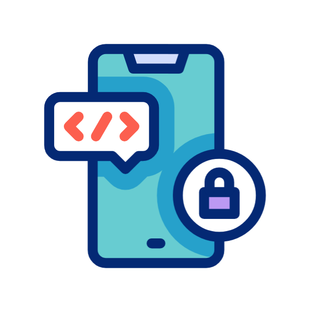 Smartphone app coding animation
